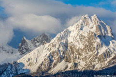 France, Pyrénées-Atlantiques (64), Béarn, sommets enneigés