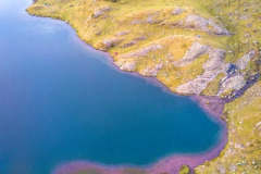 Le lac Gentau l'été (vue aérienne)//Lake Gentau in summer (aerial view)
