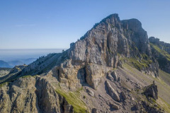 Le sommet du pic des Tourelles (vue aérienne)//The summit of the Pic des Tourelles (aerial view)//